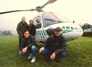 Lindisfarne pictured with the Lady Eleanor air ambulance helicopter Lindisfarne pictured with the Lady Eleanor air ambulance helicopter