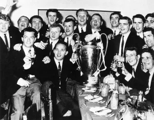 Lisbon Lions celebrate at the UEFA after-match banquet for which the beaten Italians Lisbon Lions celebrate at the UEFA after-match banquet for which the beaten Italians