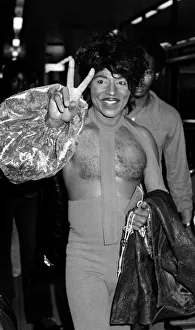 Little Richard at London airport. 3rd August 1972 Little Richard at London airport. 3rd August 1972