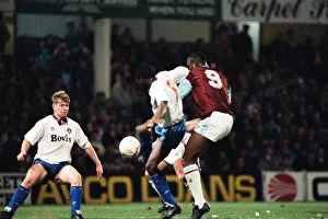 Littlewoods Cup replay. West Ham 3 v. Oldham Athletic 0. 7th March 1990 Littlewoods Cup replay. West Ham 3 v. Oldham Athletic 0. 7th March 1990