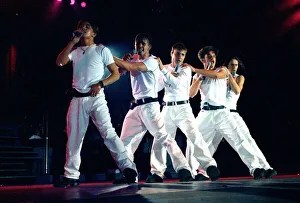 Take That live on stage during a concert August 1993 Take That live on stage during a concert August 1993
