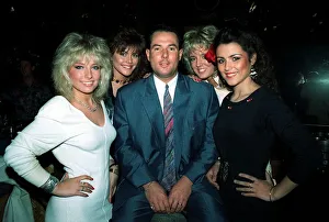 Former Liverpool City Council deputy leader Derek Hatton with beauty queens Former Liverpool City Council deputy leader Derek Hatton with beauty queens