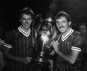 Liverpool FC players Phil Neal and Alan Kennedy with the European Cup Liverpool FC players Phil Neal and Alan Kennedy with the European Cup