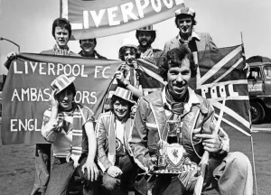 Liverpool football fans preapred for their side's first ever European Cup Final when Liverpool football fans preapred for their side's first ever European Cup Final when
