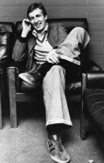 Liverpool footballer Joey Jones smiling for the camera. 22nd January 1977 Liverpool footballer Joey Jones smiling for the camera. 22nd January 1977