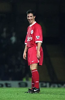 Liverpool Footballer Robbie Fowler in action during the reserves match against Leicester Liverpool Footballer Robbie Fowler in action during the reserves match against Leicester