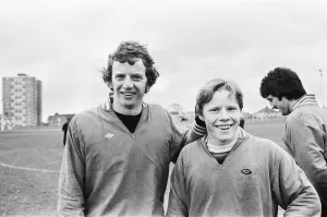 Liverpool footballers David Fairclough and Sammy Lee during a training session Liverpool footballers David Fairclough and Sammy Lee during a training session
