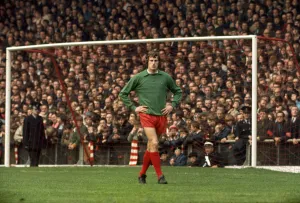 Liverpool goalkeeper Ray Clemence in action during the League Division One match against Liverpool goalkeeper Ray Clemence in action during the League Division One match against