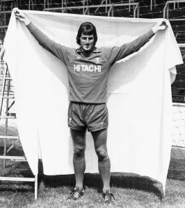 Liverpool goalkeeper Ray Clemence celebrates keeping a clean sheet for a record 305 Liverpool goalkeeper Ray Clemence celebrates keeping a clean sheet for a record 305