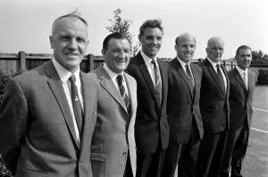 Liverpool manager Bill Shankly (left) and his new team of backroom staff (left to right) Liverpool manager Bill Shankly (left) and his new team of backroom staff (left to right)