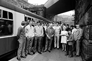 Liverpool manager Bill Shankly pictured with his team, holding a lucky horseshoe at Lime Liverpool manager Bill Shankly pictured with his team, holding a lucky horseshoe at Lime