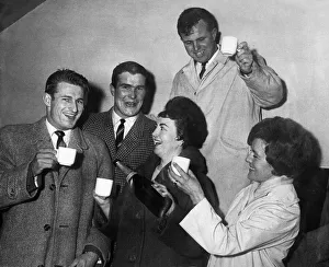 Liverpool players Roger Hunt and Ron Yeats are toasted with champagne after Liverpool won Liverpool players Roger Hunt and Ron Yeats are toasted with champagne after Liverpool won