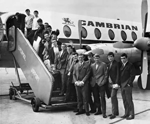 Liverpool team depart from Speke Airport for Bilbao. 17th September 1968 Liverpool team depart from Speke Airport for Bilbao. 17th September 1968