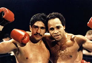 LLoyd Honeyghan Boxing With Marvo Almedo after beating him LLoyd Honeyghan Boxing With Marvo Almedo after beating him