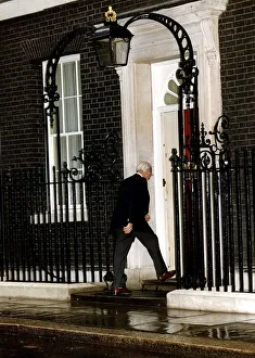London 10 Downing Street with rear view of Denis Thatcher London 10 Downing Street with rear view of Denis Thatcher