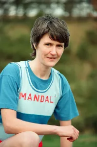 Long distance runner Sharon Gayter. Member of Mandale Harriers Sharon Gayter is aiming Long distance runner Sharon Gayter. Member of Mandale Harriers Sharon Gayter is aiming