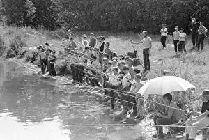 Look out fish! A group of boys aged between ten and fourteen years seen here at Wraysbury Look out fish! A group of boys aged between ten and fourteen years seen here at Wraysbury