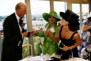 Lord White of Hull Chairman of Hanson Industries with his girlfriend Lord White of Hull Chairman of Hanson Industries with his girlfriend