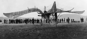 Louis Bleriot Olga monoplane seen here on the Biarritz flying grounds prior to Louis Bleriot Olga monoplane seen here on the Biarritz flying grounds prior to