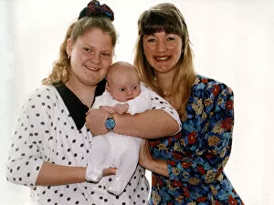 Images Dated 26th March 1993: Louise Brown left The First Test Tube Baby with Simon Parker the latest Test Tube baby
