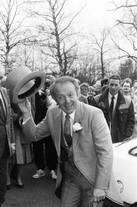 Magician Paul Daniels arrives for his wedding in Buckinghamshire. 2nd April 1988 Magician Paul Daniels arrives for his wedding in Buckinghamshire. 2nd April 1988