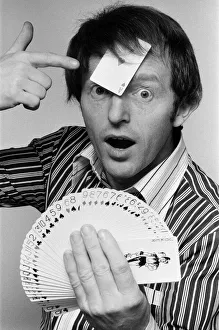 Magician Paul Daniels demonstrates a card trick. 1st February 1978 Magician Paul Daniels demonstrates a card trick. 1st February 1978