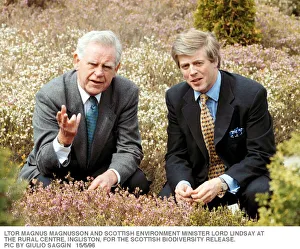 Magnus Magnusson and Lord Lindsay at Rural Centre Ingliston for Scottish Biodiversity Magnus Magnusson and Lord Lindsay at Rural Centre Ingliston for Scottish Biodiversity