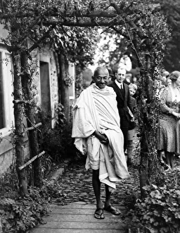 Mahatma Gandhi seen here during his tour of the Lancaster cotton mills during September Mahatma Gandhi seen here during his tour of the Lancaster cotton mills during September