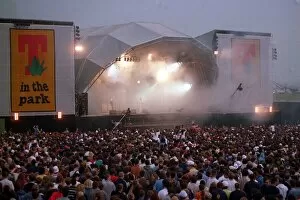 Images Dated 13th July 1997: Main stage and fans at T in the Park concert July 1997 Kinross