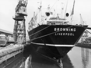 Malt Barley seen here being loaded on to the cargo vessel Browning at Middlesbrough Docks Malt Barley seen here being loaded on to the cargo vessel Browning at Middlesbrough Docks