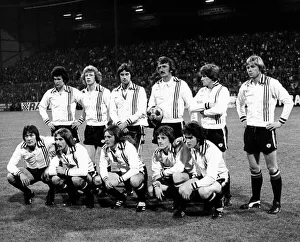 Manchester United Football team - 1977 St Etienne v Manchester United Team Manchester United Football team - 1977 St Etienne v Manchester United Team