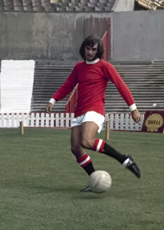 Images Dated 1st April 1972: Manchester United footballer George Best at a training session for his club April