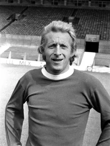 Manchester United player Denis Law at Old Trafford Circa 1971 Manchester United player Denis Law at Old Trafford Circa 1971