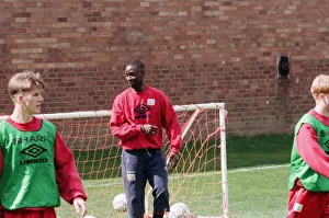 Manchester United in training. 12th May 1995 Manchester United in training. 12th May 1995