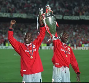 Manchester United's Dwight Yorke and Andy Cole May 1999 with the Champions League Manchester United's Dwight Yorke and Andy Cole May 1999 with the Champions League