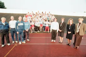 Mandale Harriers Athletics Team pictured with their coaches and sponsors Mandale Harriers Athletics Team pictured with their coaches and sponsors