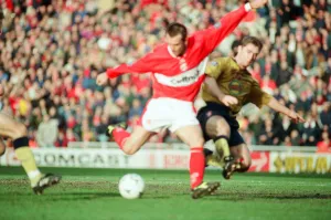 Marco Branca scores the first goal for Middlesbrough against Sunderland at The Riverside Marco Branca scores the first goal for Middlesbrough against Sunderland at The Riverside