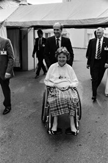 Images Dated 6th October 1986: Margaret Tebbit back on the party conference scene - two years after the IRA bombing