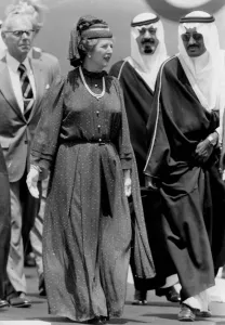 Margaret Thatcher on arrival in Riyadh, Saudi Arabia - April 1981 Margaret Thatcher on arrival in Riyadh, Saudi Arabia - April 1981