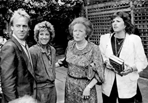 Margaret Thatcher with daughter Carol and John Lloyd and Chris Evert - June 1985 Margaret Thatcher with daughter Carol and John Lloyd and Chris Evert - June 1985