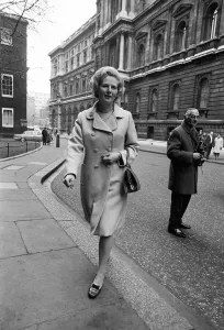 Margaret Thatcher Dec 1970 Leaing 10 Downing Street after cabinet Meeting Margaret Thatcher Dec 1970 Leaing 10 Downing Street after cabinet Meeting