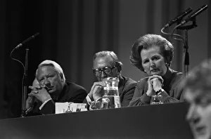 Margaret Thatcher Edward Heath Lord Carrington 1978 at Conservative Party Margaret Thatcher Edward Heath Lord Carrington 1978 at Conservative Party