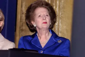 Margaret Thatcher ex Prime Minister arrives at a Blackpool cinema for the Pro Augusto Margaret Thatcher ex Prime Minister arrives at a Blackpool cinema for the Pro Augusto