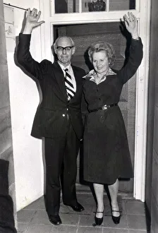 MARGARET THATCHER AT HER HOME IN FLOOD STREET WITH HUSBAND DENIS. PICTURED IN 1977 MARGARET THATCHER AT HER HOME IN FLOOD STREET WITH HUSBAND DENIS. PICTURED IN 1977