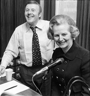 Margaret Thatcher and Jimmy Young in BBC radio studio - February 1975 Margaret Thatcher and Jimmy Young in BBC radio studio - February 1975