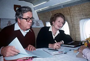 Margaret Thatcher Prime Minister with Geoffrey Howe MP on their way to China 1984 Margaret Thatcher Prime Minister with Geoffrey Howe MP on their way to China 1984