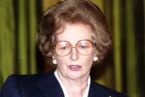 Margaret Thatcher Prime Minister wearing glasses 1990 Margaret Thatcher Prime Minister wearing glasses 1990