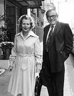 Margaret Thatcher and Reginald Maudling arriving at meeting at Claridges Margaret Thatcher and Reginald Maudling arriving at meeting at Claridges
