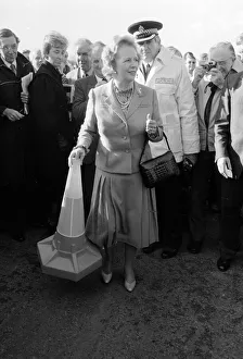 Margaret Thatcher seen here opening the final section of the M25 motorway October Margaret Thatcher seen here opening the final section of the M25 motorway October