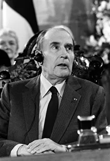 Margaret Thatcher signs Chunnel Aggrement Feb 1986 with Francois Mitterrand Margaret Thatcher signs Chunnel Aggrement Feb 1986 with Francois Mitterrand